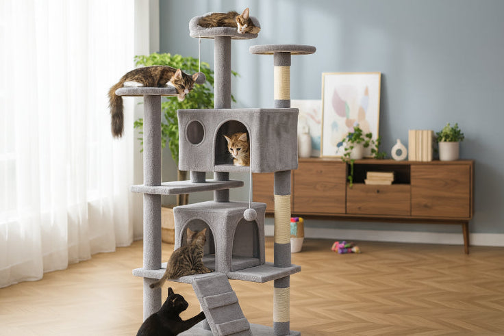 Arbre à chat grand format chats