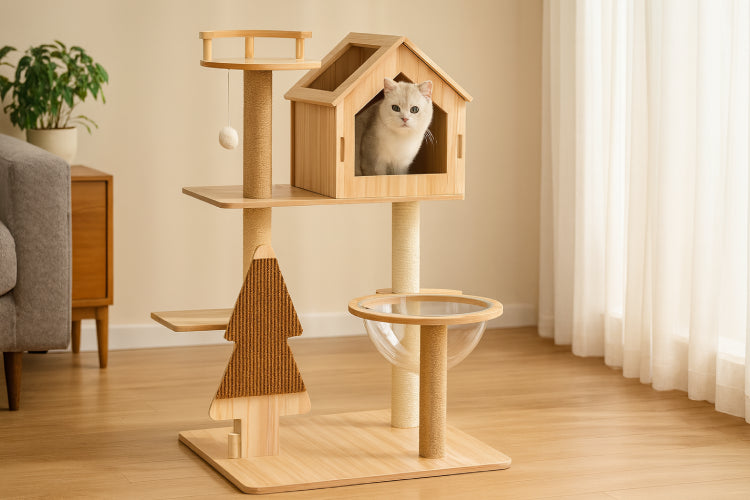 Arbre à chat gros chat capsule