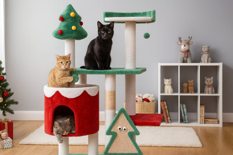 Arbre à chat sapin de noël plante