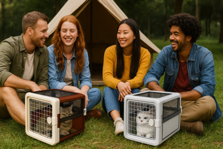 Cage de transport pour chat amis