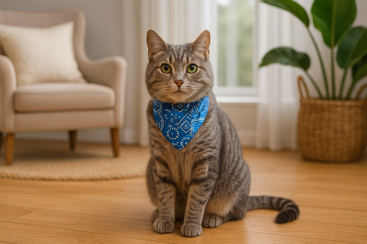 Collier chat bandana salon