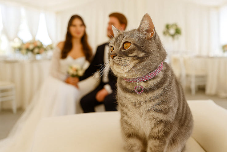 Collier chat luxe mariage