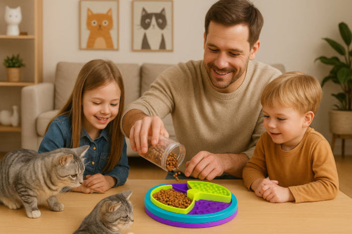 Gamelle anti glouton pour chat enfants