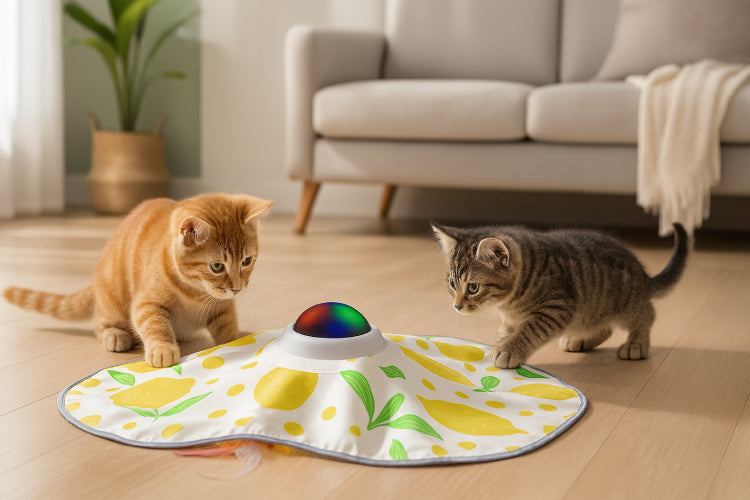 Jouet intelligent pour chat citron jaune