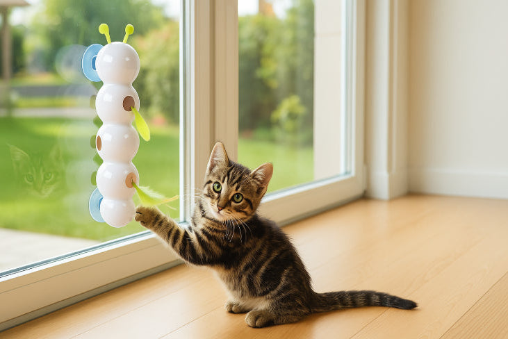 Jouets interactif pour chat fenêtre