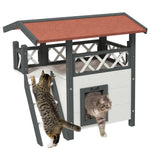 Maison niche de jardin en bois pour chat - Vignette | ChatMour
