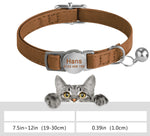 Collier chat cuir personnalisé - Vignette | ChatMour