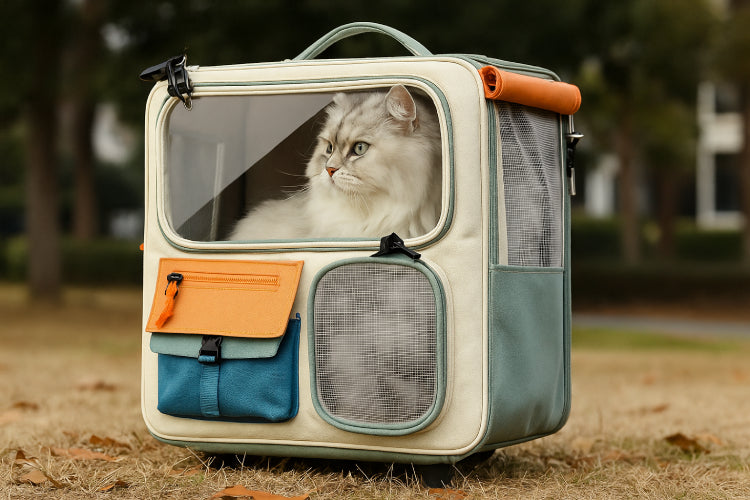 Sac de transport avion pour chat jardin