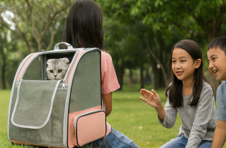 Sac à dos en toile pour chat enfants