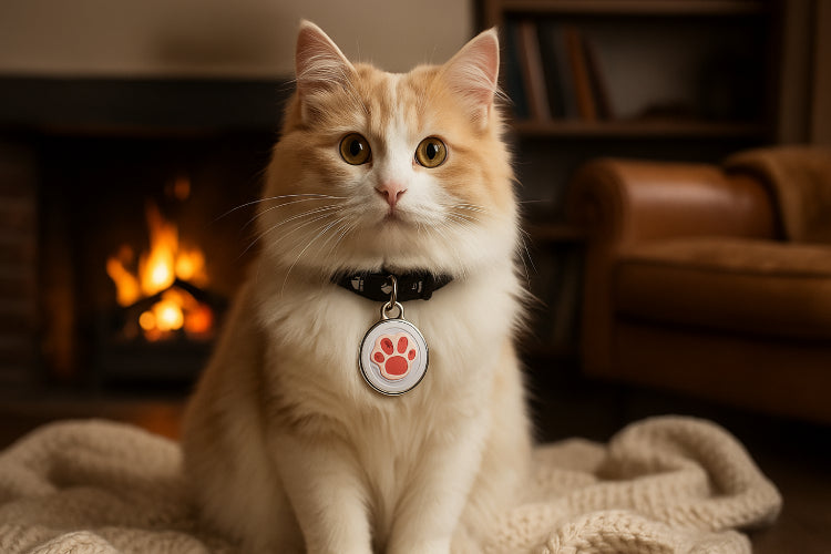 Traceur pour chat GPS motif pieds