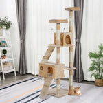 Arbre a chat beige avec 2 niches - Vignette | ChatMour