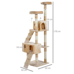 Arbre a chat beige avec 2 niches - Vignette | ChatMour