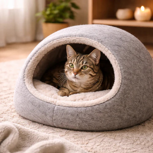 Pourquoi les chats préfèrent dormir dans des paniers fermés plutôt qu’ouverts ?