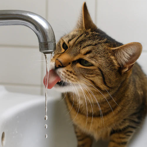 Pourquoi les chats aiment boire au robinet ?