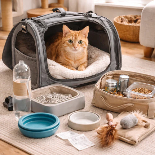 Comment voyager avec un chat : accessoires indispensables