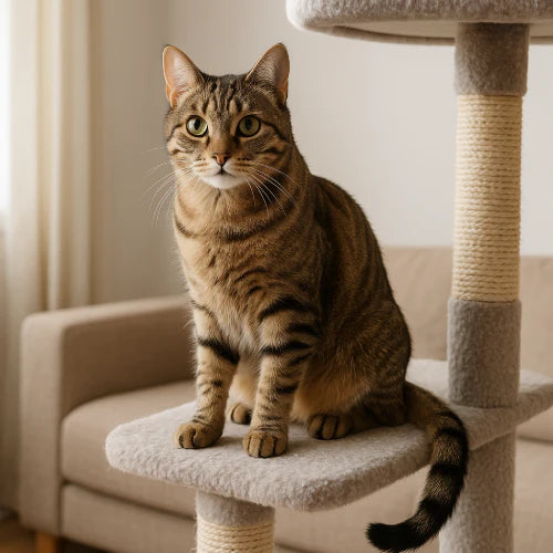 5 signes que ton chat a besoin d’un nouvel arbre à chat