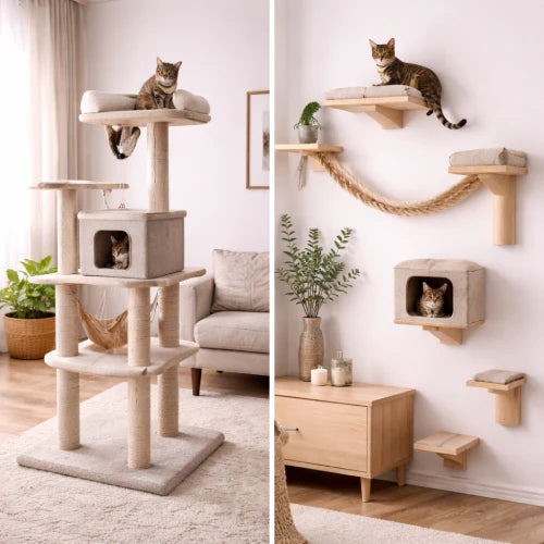 Arbre à chat mural ou classique : lequel convient le mieux à ton intérieur ?