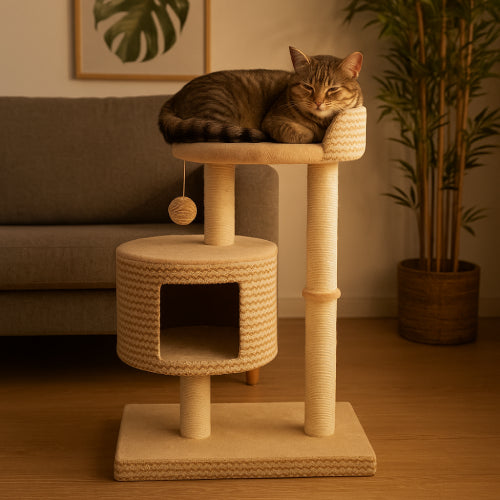 Arbre a chat avec une seule niche sombre