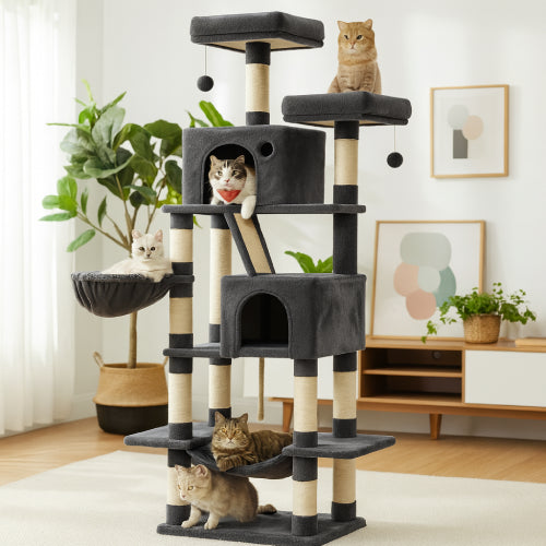 Arbre à chat beige gris 