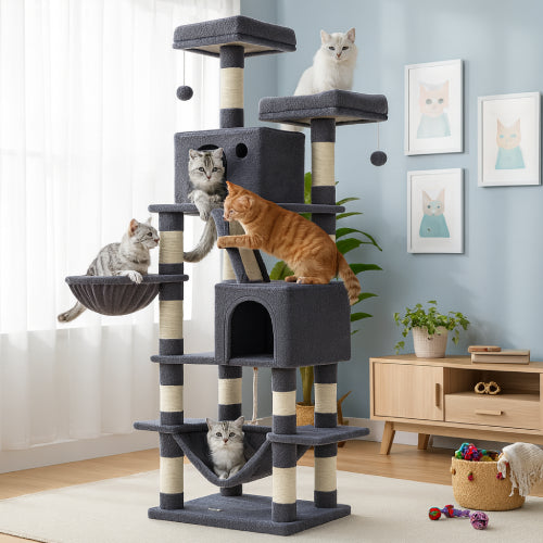 Arbre à chat beige gris foncé 