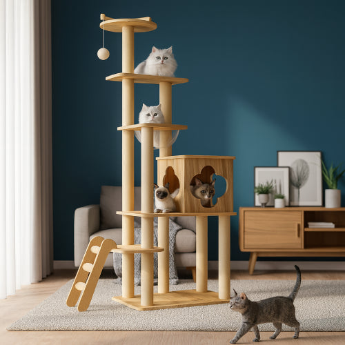 Arbre à chat bois  massif 