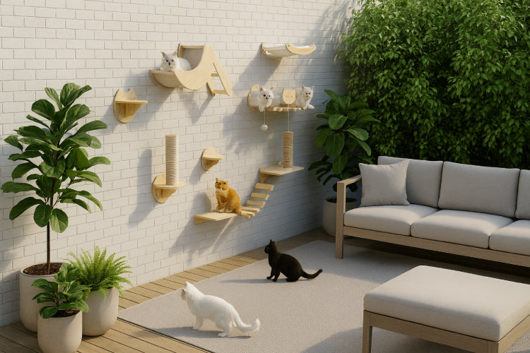 Arbre à chat extérieur jardin 