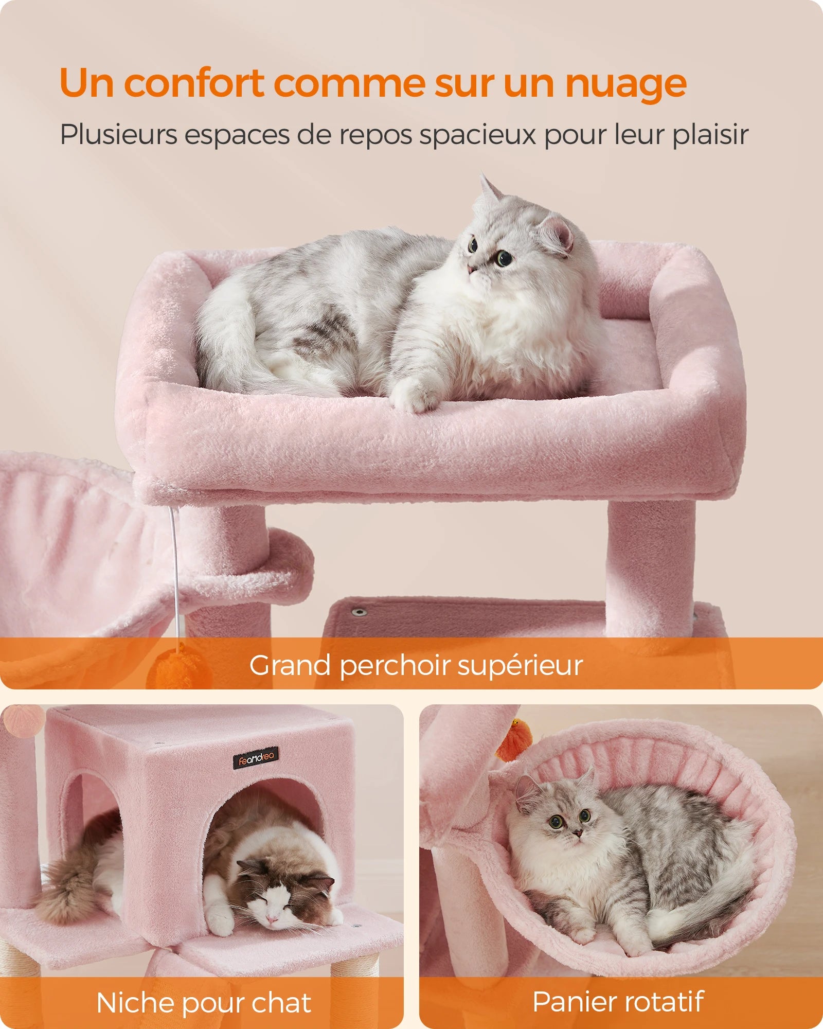 Arbre à chat rose claire - ChatMour