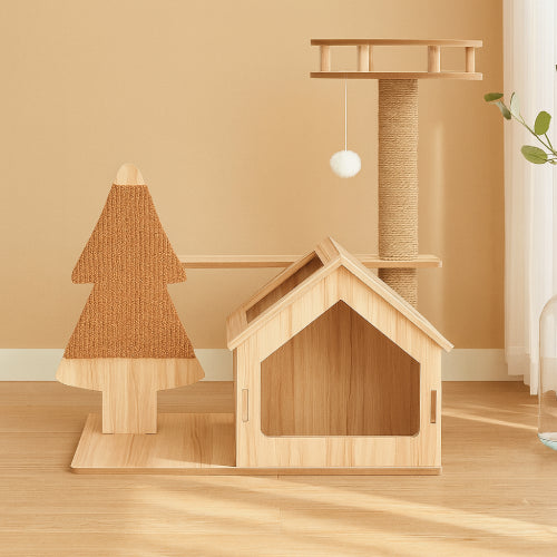 Arbre à chat gros chat sol