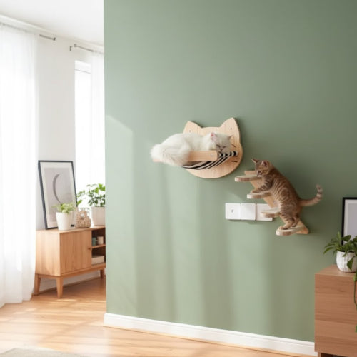 Arbre à chat mural couloir 