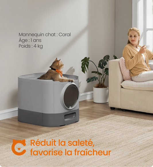 Bac à litière pour chat XXL