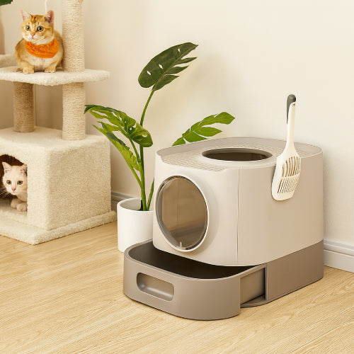 Bac à litière pour chat XXL kaki