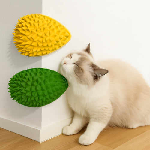 Brosse à gratter chat jaune vert