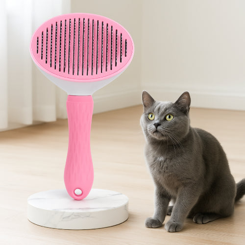 Brosse nettoyante pour chat marbre