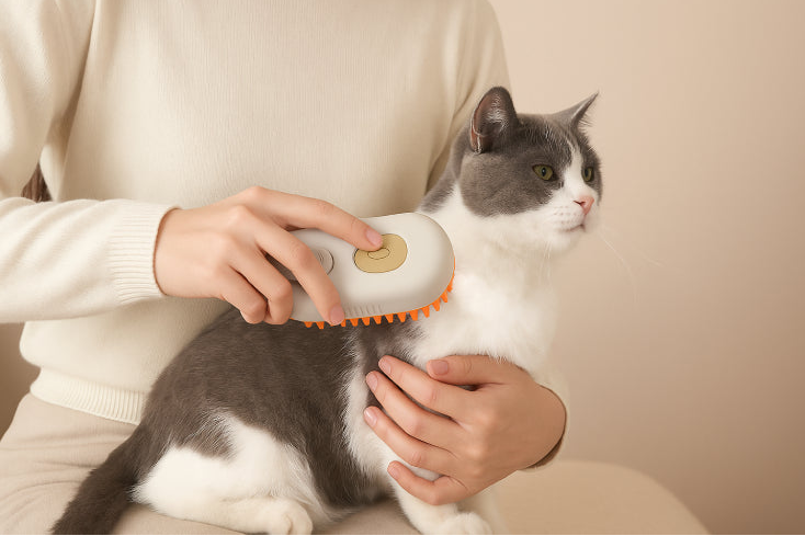 Brosse à vapeur chat fille