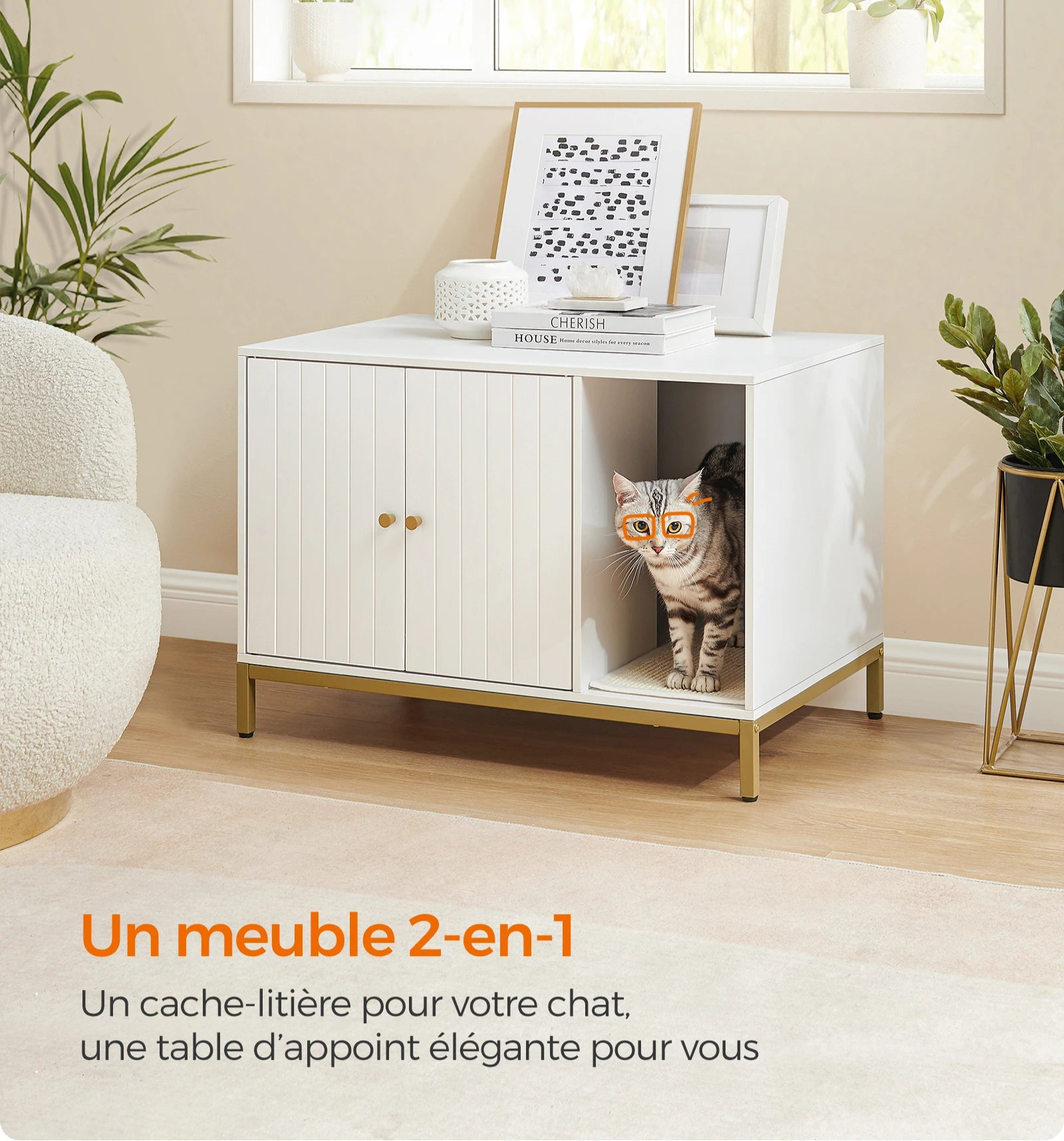 Cache litière pour chat