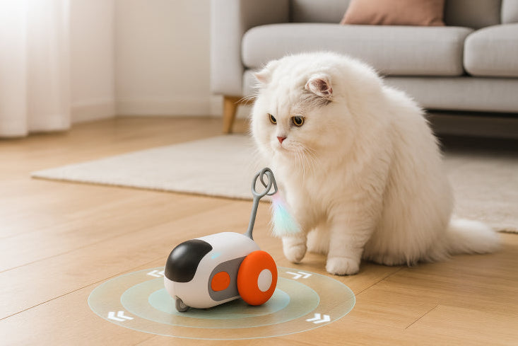 Chat jouet robot salon 