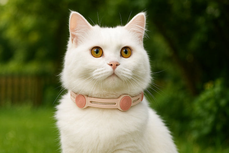 Collier anti moustique chat blanc 