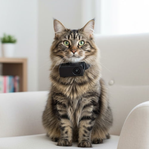 Collier camera connectée portable pour chats salon 