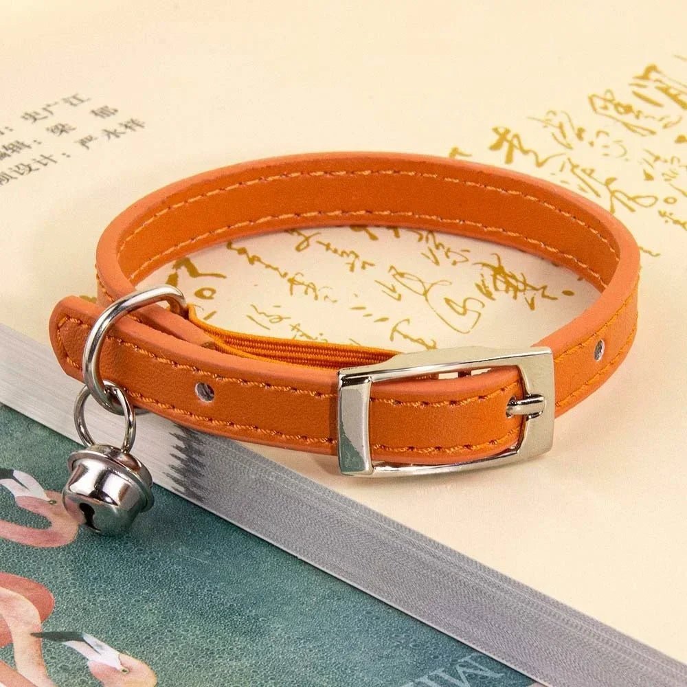 Collier chat cuir anti étranglement - ChatMour