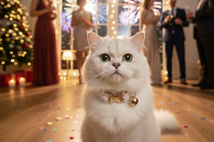 Collier chat personnalisable dentelle blanc 