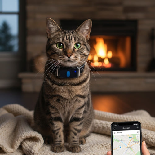 Collier pour chat géolocalisable connecter 