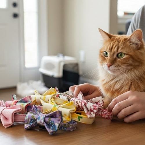 Collier pour chat gravé personnalisé couleurs 