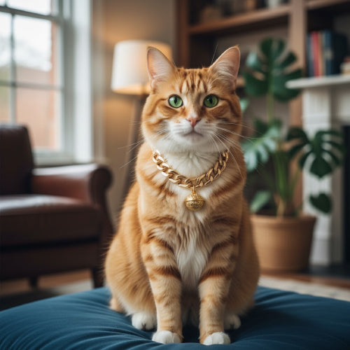 Collier pour chat male plante 