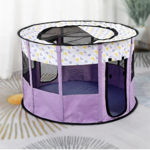 Couchage nid pour chat motif triangles