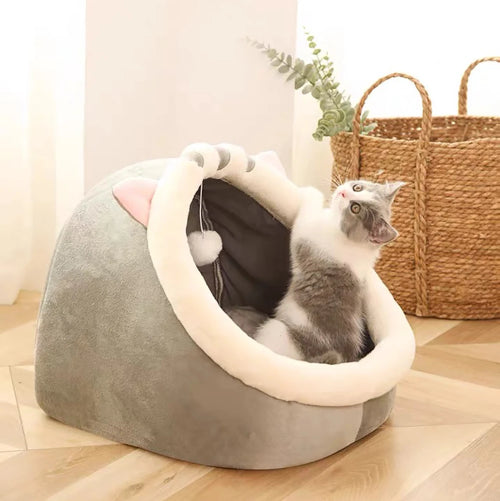 Couchage sommeil profond pour chat motif chat 