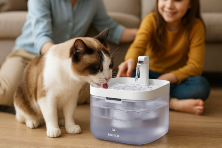 Fontaine d'eau intelligente pour chat famille