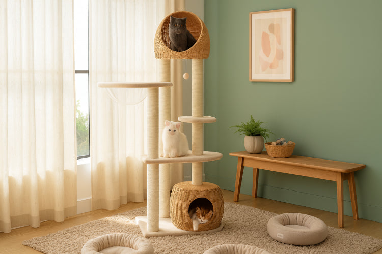 Géant arbre à chat coussins