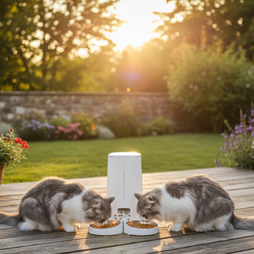 Gamelle automatique pour chat jardin
