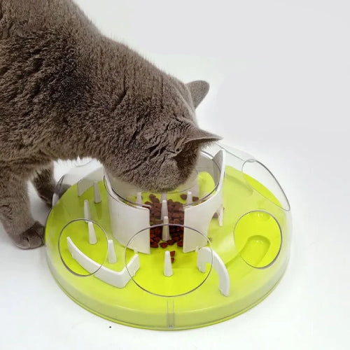 Gamelle ludique pour chat croquettes