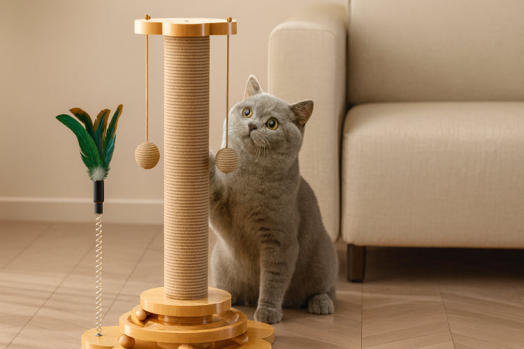 Griffoir poteau pour chat salon